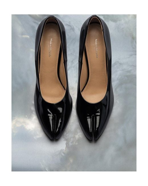 Maison Margiela Black Tabi Patent Pump