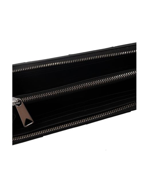 Bottega Veneta Black Cassette Zip Around Wallet for men