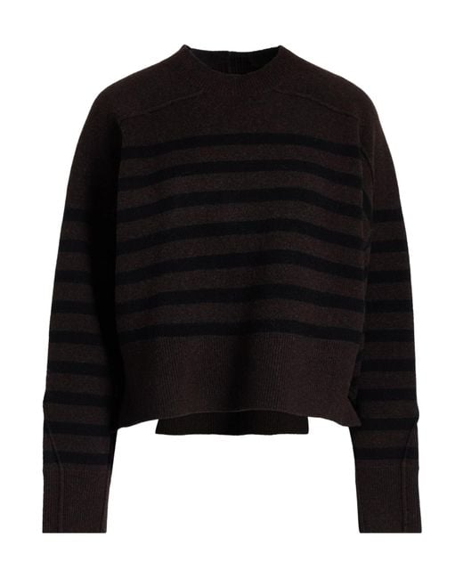 Rag & Bone Black Striped Long-Sleeve Knit Sweater