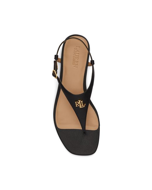 Ralph Lauren Brown Minimalist Flat Sandals