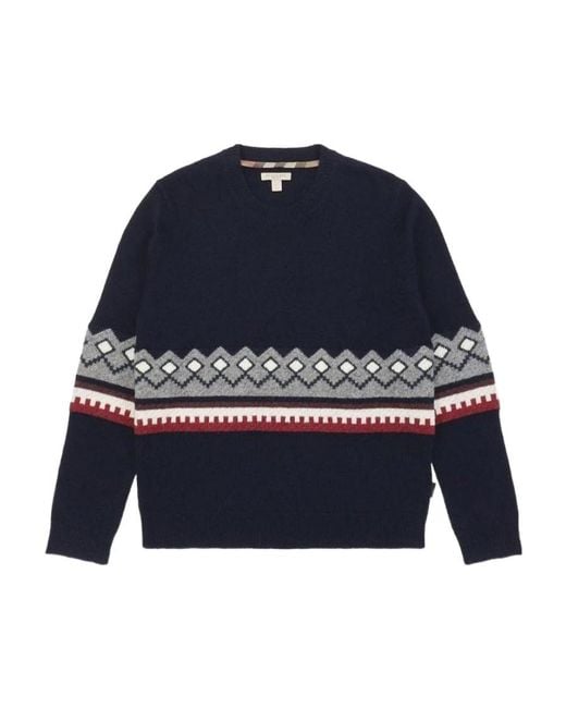Burberry Blue Round-Neck Sweater