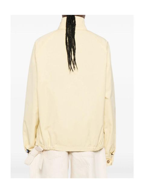 Miu Miu Natural Long-Sleeved Zipped Jacket