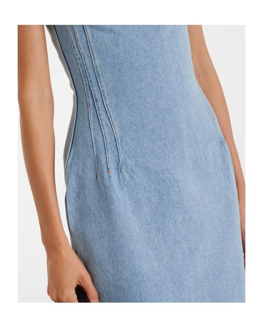 Magda Butrym Blue Denim Midi Dress