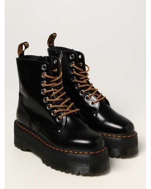 Dr. Martens Black Jadon Max Buttero Platform Combat Boots