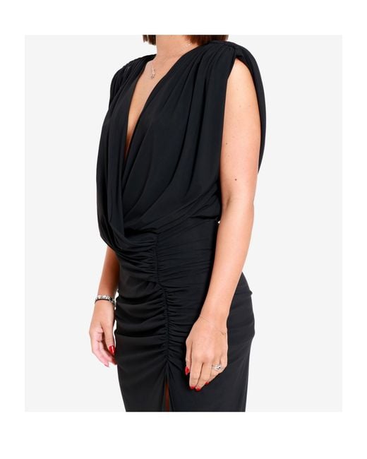 Amazuìn Black Draped Dress