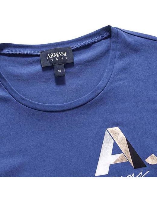 Armani Jeans Blue Logo T-Shirt