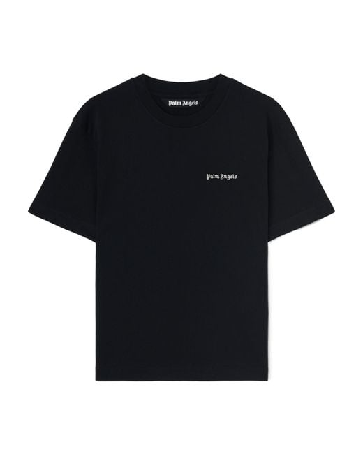 Palm Angels Black Pack Of Three Logo Embroidered Crewneck T-Shirt for men