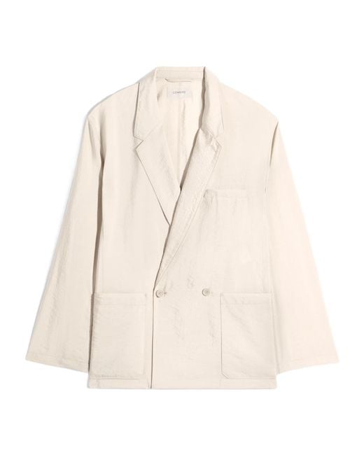 Lemaire Natural Double-Breasted Long-Sleeved Jacket for men