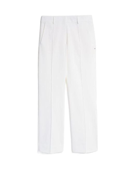 Sportmax White Classe Mini Flared Trousers