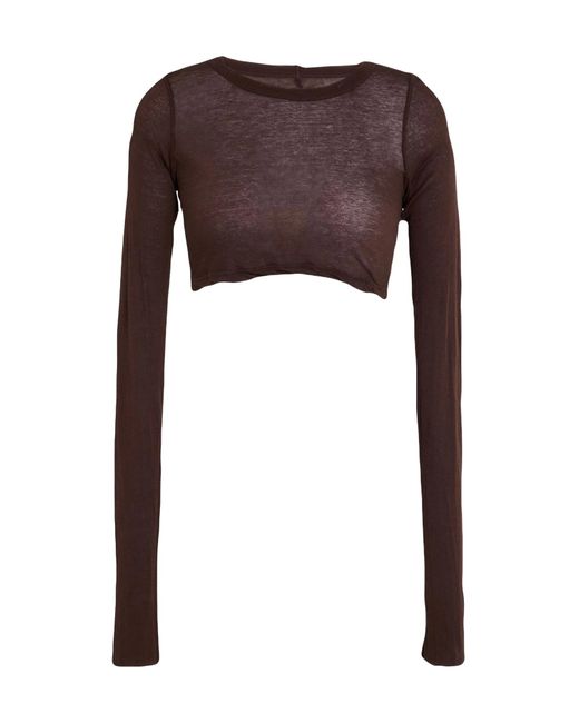 Rick Owens Brown Solid Color Tops