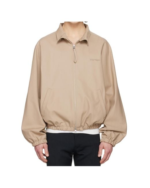 Courreges Natural Cotton Zipped Bomber Jacket for men