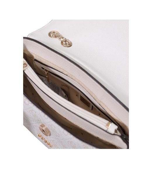 Guess White Lindsey Crossbody Bag