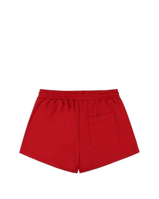 Sporty & Rich Red Roller Stripe Detail Shorts