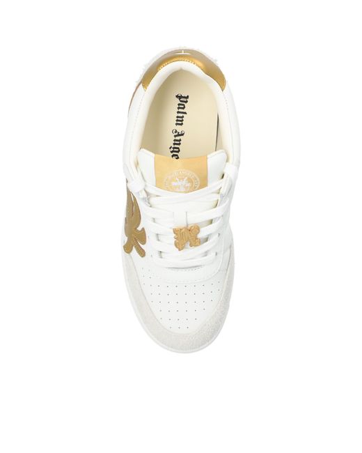 Palm Angels White Palm Patch Low-Top Sneakers