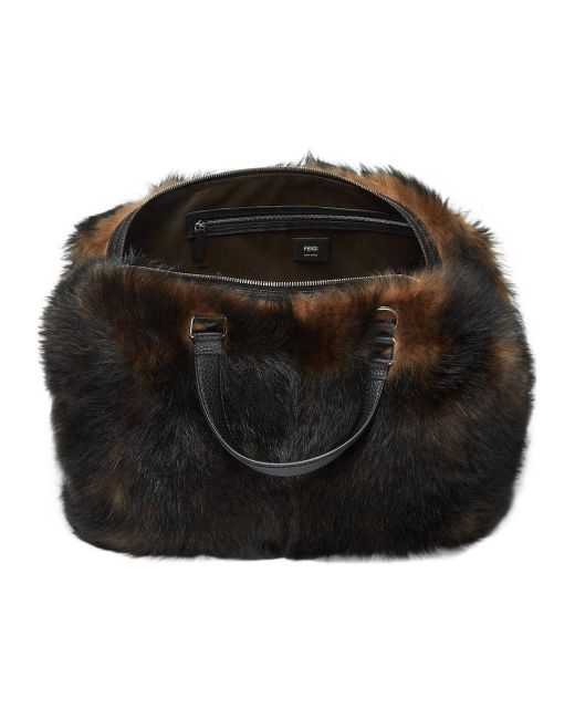 Fendi Black And Shearling Bag