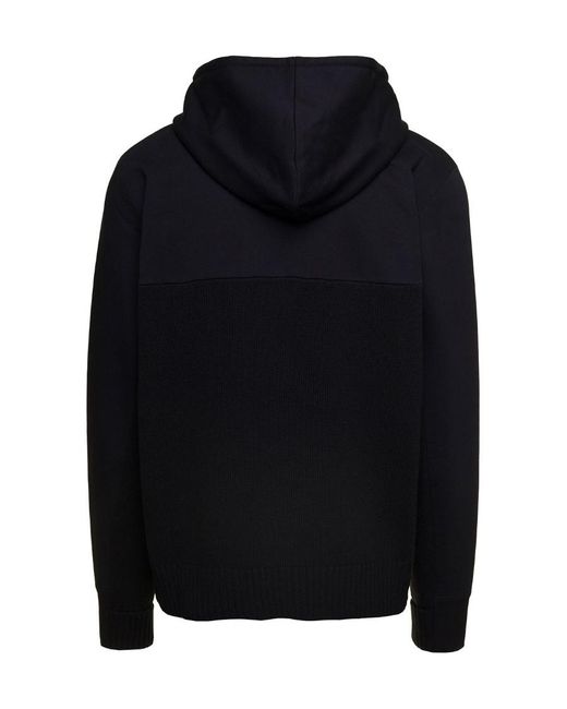 McQueen Black Logo Printed Drawstring Hoodie for men