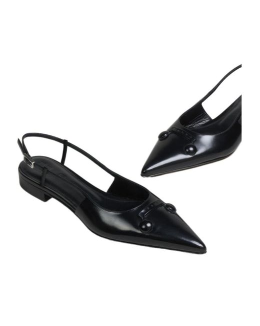 Marni Black Leather Trunkaroo Pointed Toe Slingback