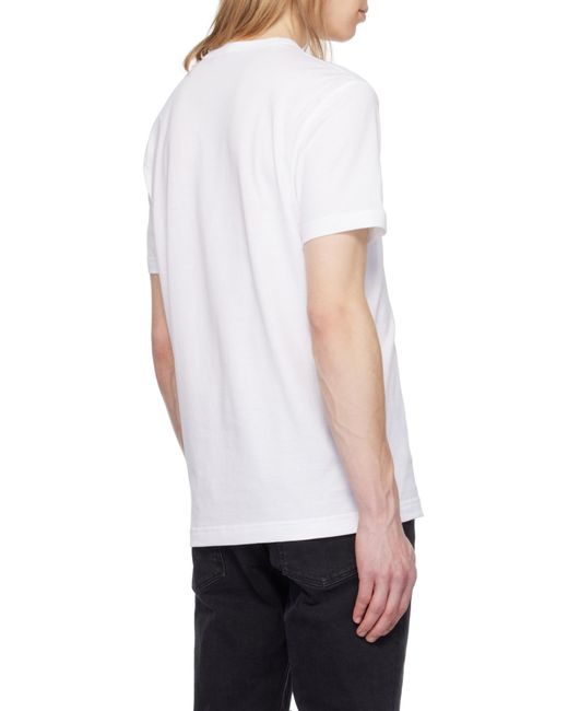 Dolce & Gabbana White Logo Plaque Short Sleeved T-Shirt for men