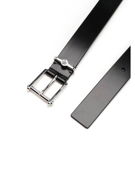 Versace White Logo-Engraved Buckle Belt for men