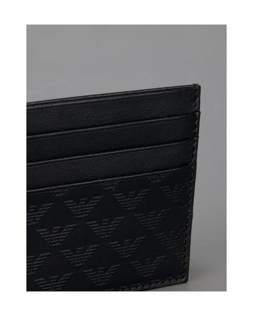 Emporio Armani Black Logo Card Bag for men
