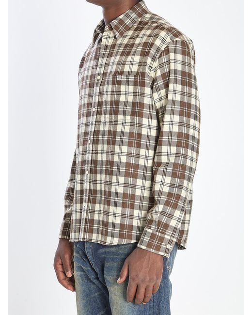 Céline Blue Checked Shirt for men