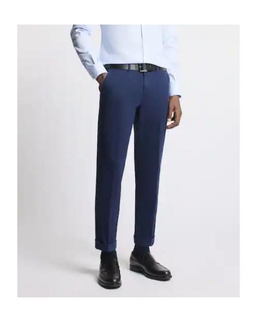 Fay Blue Slim Fit Trousers for men