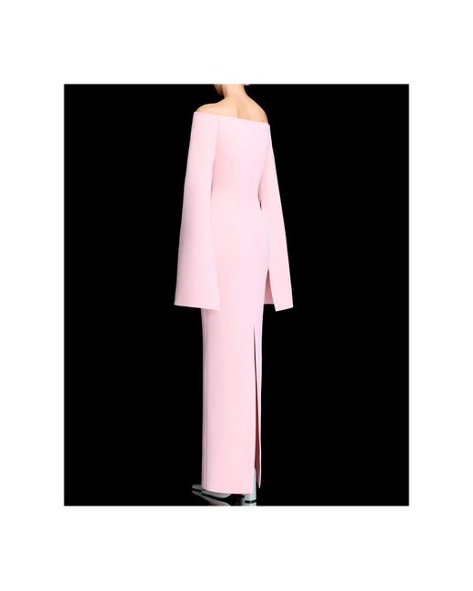 Solace London Pink Off-The-Shoulder Dress