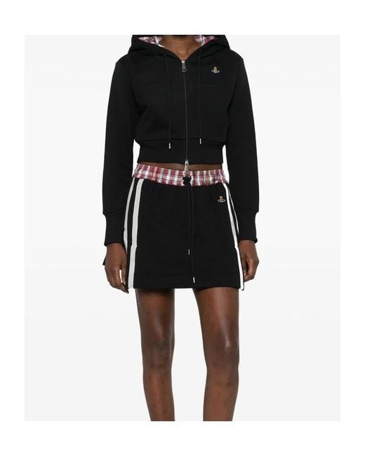 Vivienne Westwood Black Stripe-Trim Mini Skirt