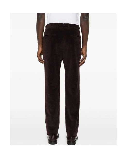 Incotex Black Straight-Leg Casual Trousers for men