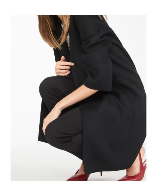 Max Mara Black 'S Arona Belted Long-Sleeved Coat
