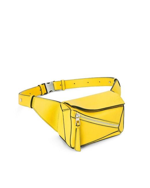 Loewe Yellow Mini Puzzle Bumbag for men