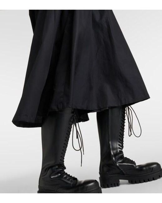 Comme des Garçons Black Puff-Sleeve Cotton Poplin Maxi Dress