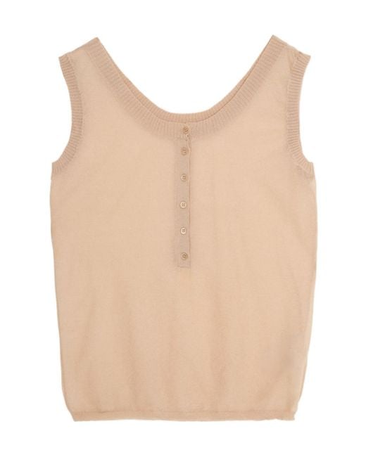 Paloma Wool Natural Velata Sheer Buttoned Top