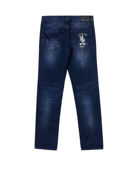 Iceberg Blue Straight Jeans for men