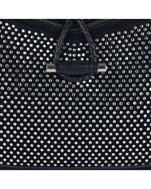 Isabel Marant Logo Embossed Embellished Shoulder Bag in