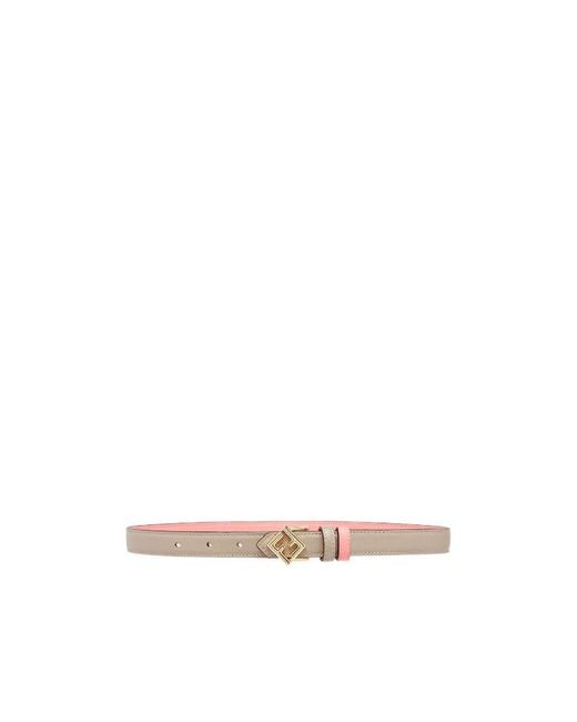 Fendi White And Leather Reversible Belt