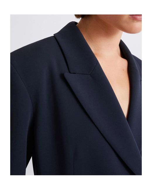 Marella Blue Belted Cady Jacket