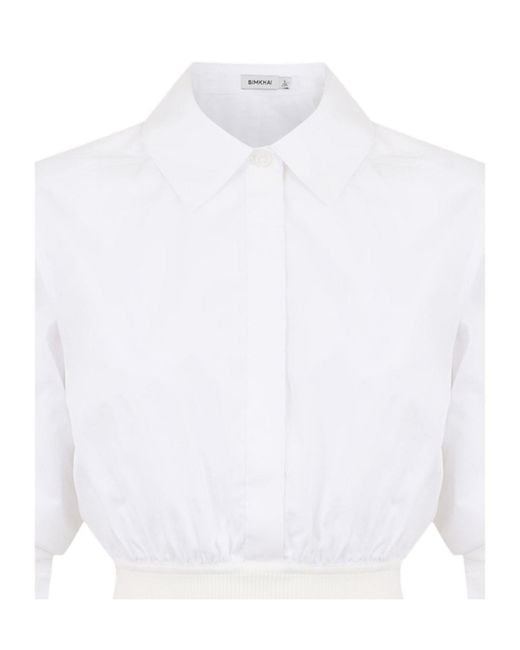 Jonathan Simkhai White Short-Sleeves Shirt