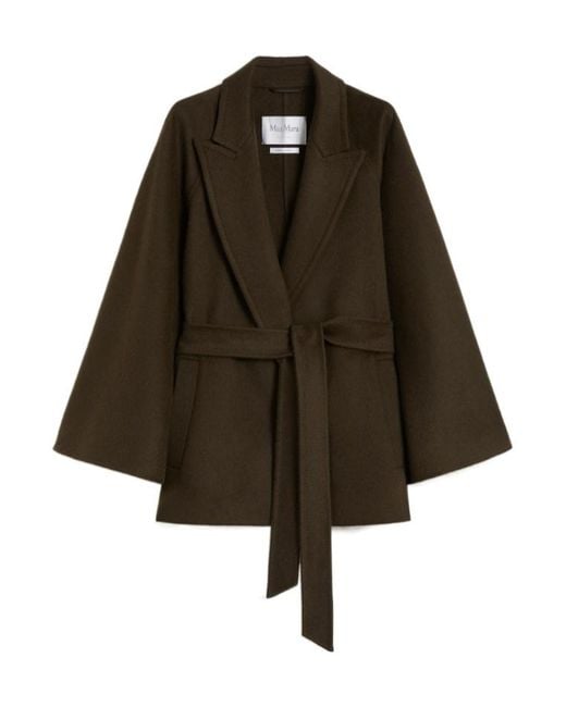 Max Mara Brown Verna Oversized Belted Coat