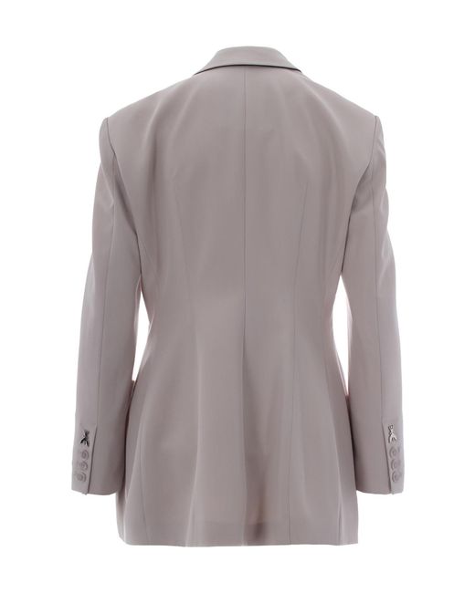 Patrizia Pepe Gray Single-Breasted Blazer