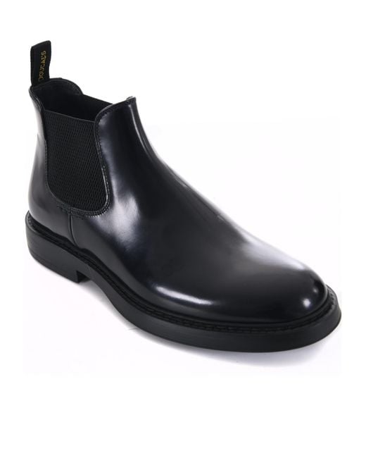 Doucal's Black Beatles Ankle Boots for men