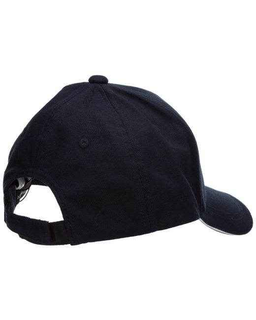 Emporio Armani Blue Logo-Patch Curved Peak Baseball Cap for men