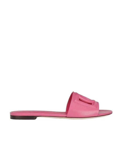 Dolce & Gabbana Pink Dg Logo Slides