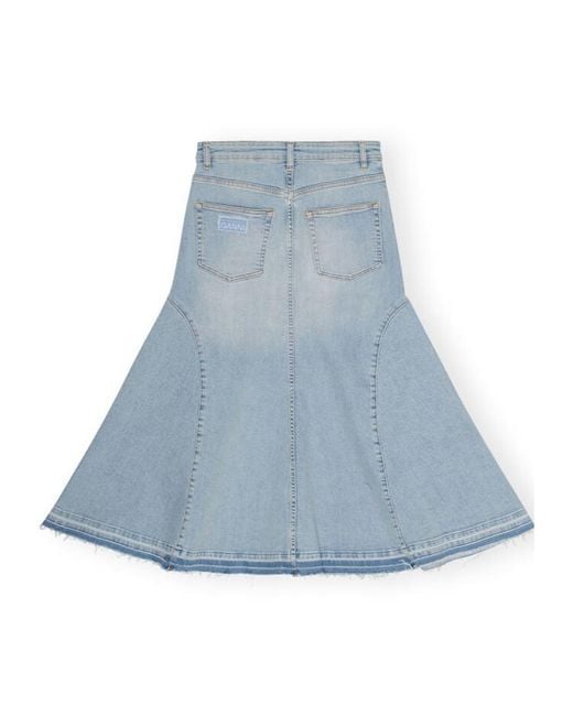 Ganni Blue Denim Skirt