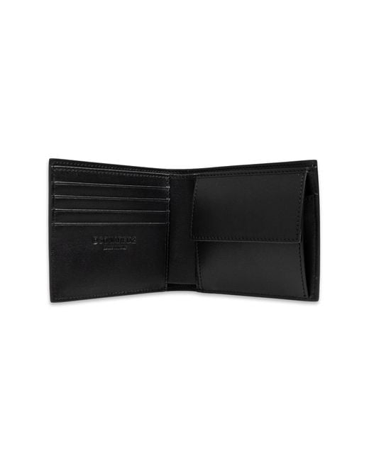 DSquared² Black Logo Wallet for men