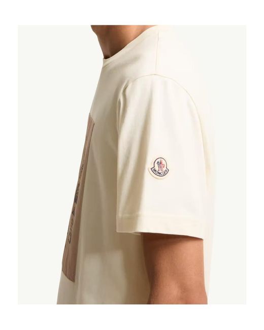 Moncler Natural Safari Wardrobe Printed Crewneck T-Shirt for men