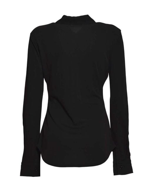 Lemaire Black Flower Detailed Long-Sleeved Shirt