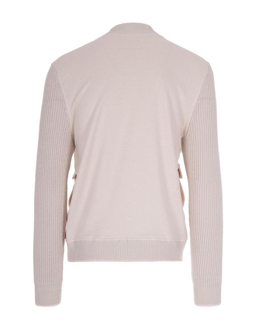 Eleventy Pink Zipped Cardigan for men