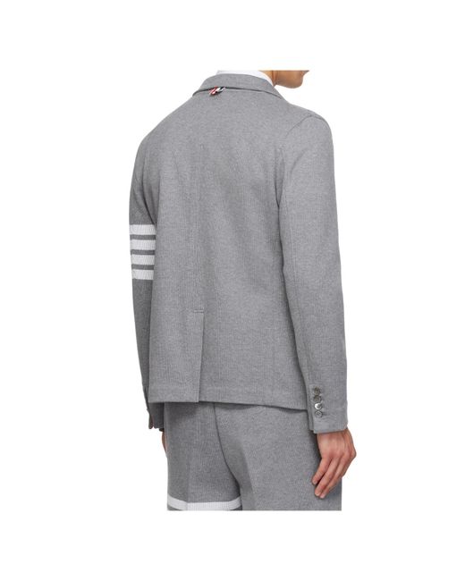 Thom Browne Gray Bar Blazer for men