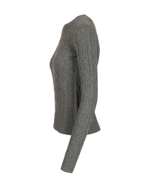 Polo Ralph Lauren Gray Cable Knitted Jumper